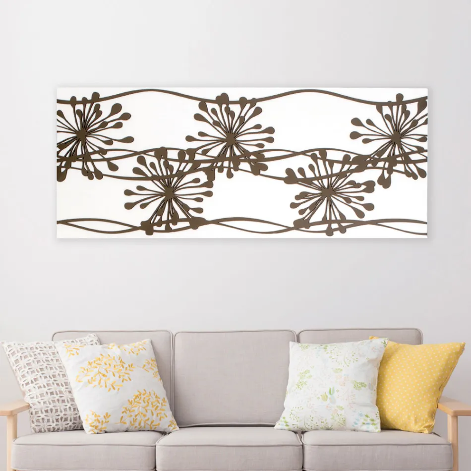 Quadro com anêmonas feito com laser feito na Itália - Tomoko Viadurini