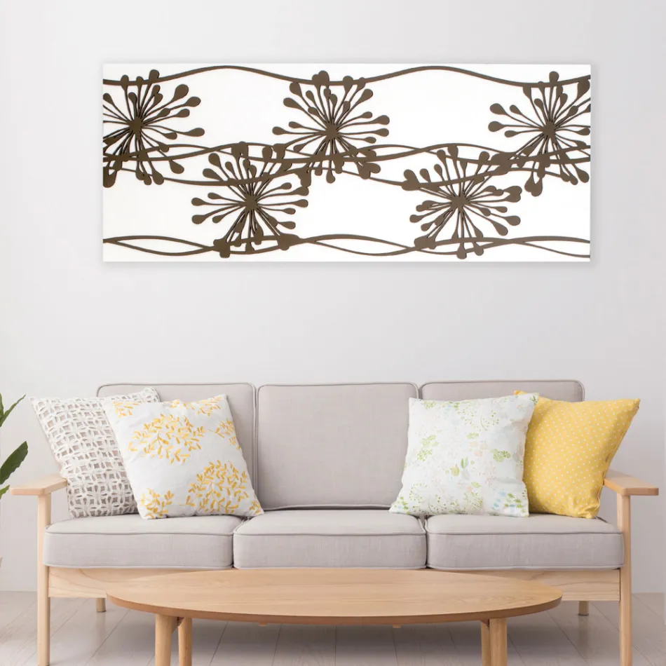 Quadro com anêmonas feito com laser feito na Itália - Tomoko Viadurini