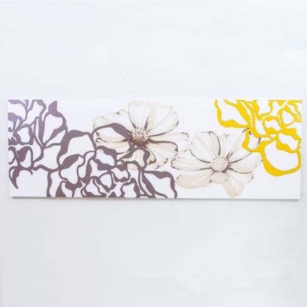 Pintura com flores de peônia feita com laser Made in Italy - Freya Viadurini