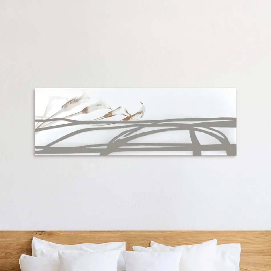 Pintura com formas abstratas feitas com laser feito na Itália - Grace Viadurini