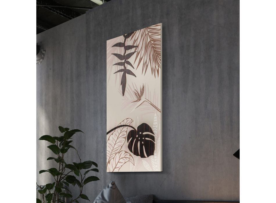 Pintura com motivos tropicais feita com laser feita na Itália - Saeko Viadurini