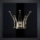 Quadro de parede moderno em madeira e resina fabricado na Itália - Corona Viadurini