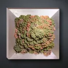 Quadro Moderno de Parede em Metal e Flores Artificiais Made in Italy - Gonio Viadurini