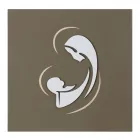 Imagem gravada a laser da Madonna com criança feita na Itália - Bashira Viadurini