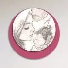 Quadro em madeira com impressão de uma família unida Fabricado na Itália - Canadá Viadurini