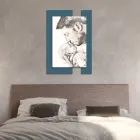 Quadro em Madeira com Impressão de Homem com Criança Fabricado na Itália - Kosovo Viadurini