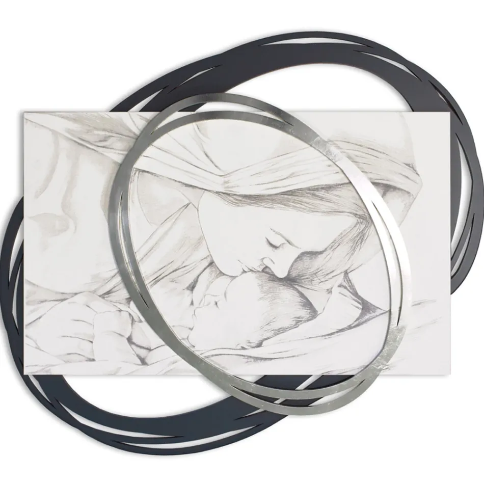 Imagem gravada a laser com o beijo de Maria a Jesus feita na Itália - Sylvie Viadurini