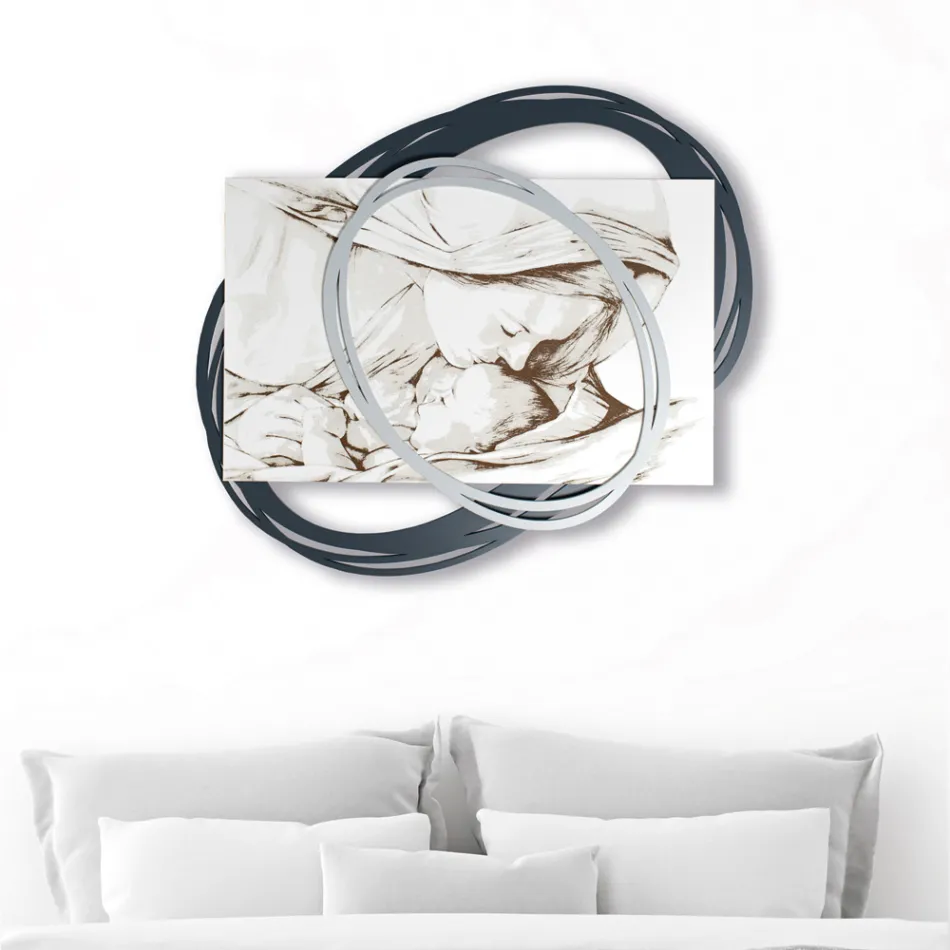 Imagem gravada a laser com o beijo de Maria a Jesus feita na Itália - Sylvie Viadurini