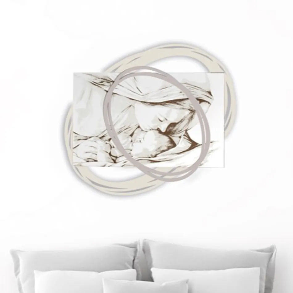 Imagem gravada a laser com o beijo de Maria a Jesus feita na Itália - Sylvie Viadurini