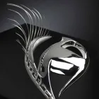 Estrutura do Artesão Moderno em Madeira, Aço e Resina Made in Italy - Eye Viadurini