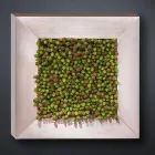 Quadro de parede moderno em metal e flores artificiais feitos na Itália - Trimo Viadurini