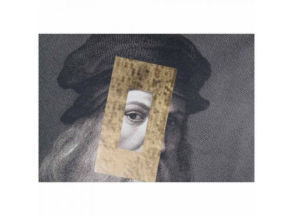 Imagem moderna em tela impressa com decoração em folha de ouro feita na Itália - Vinci Viadurini