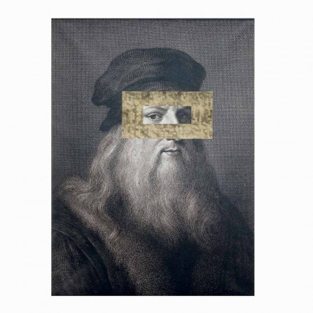 Foto de parede em tela impressa com detalhes em folha de ouro feitos na Itália - Vinci Viadurini