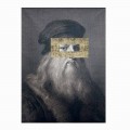 Foto de parede em tela impressa com detalhes em folha de ouro feitos na Itália - Vinci