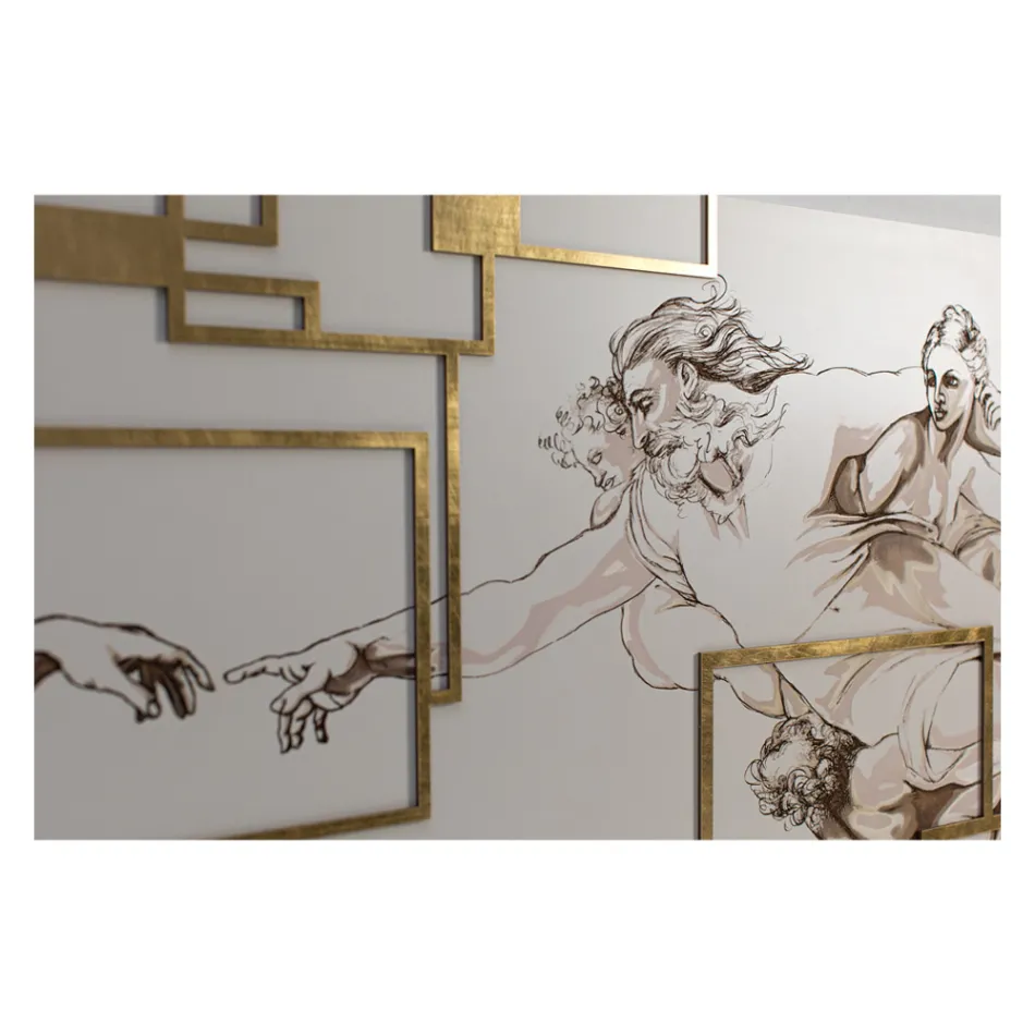 Imagem feita com laser que retrata a criação Made in Italy - Pirucchio Viadurini