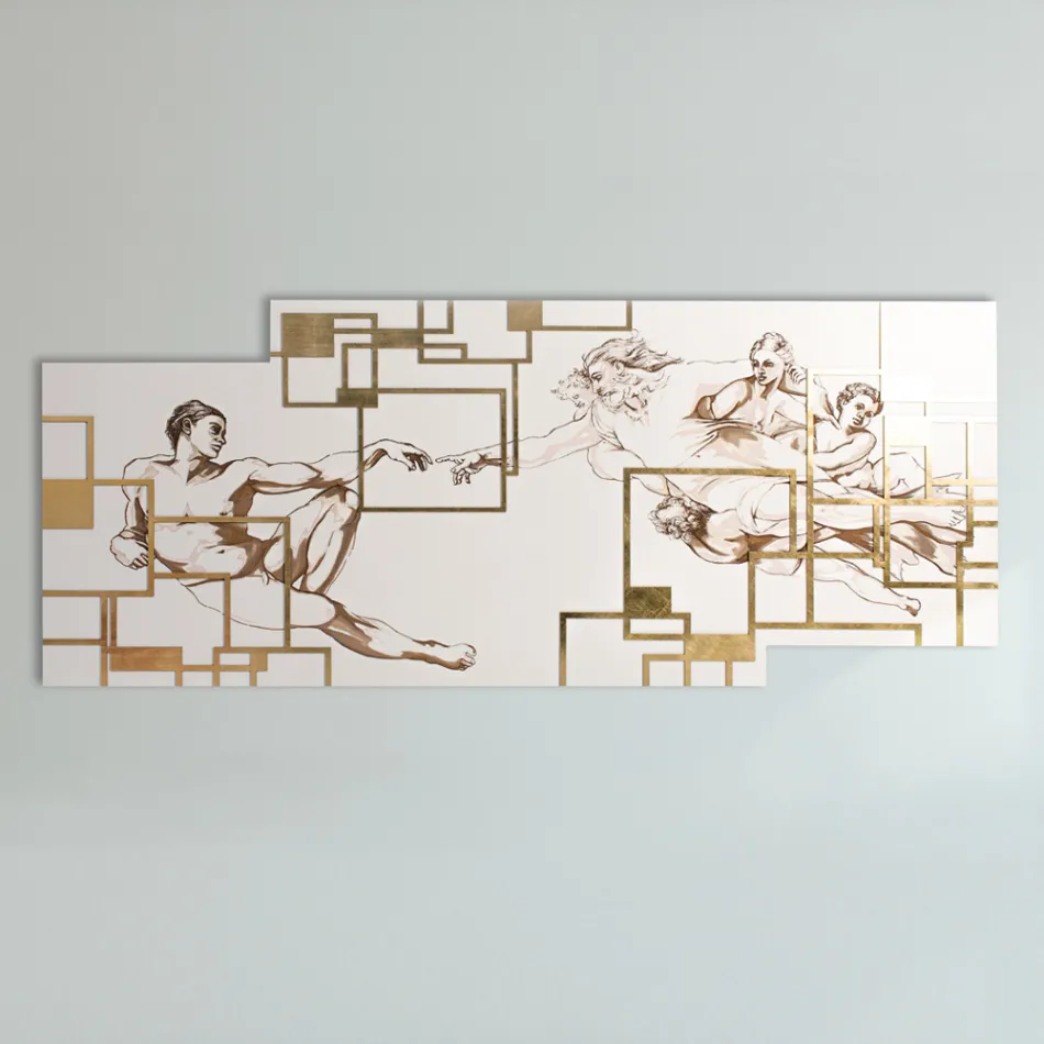 Imagem feita com laser que retrata a criação Made in Italy - Pirucchio Viadurini