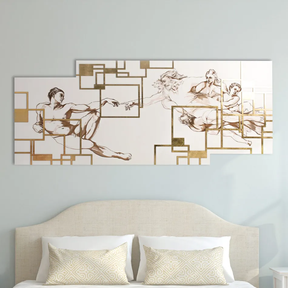 Imagem feita com laser que retrata a criação Made in Italy - Pirucchio Viadurini