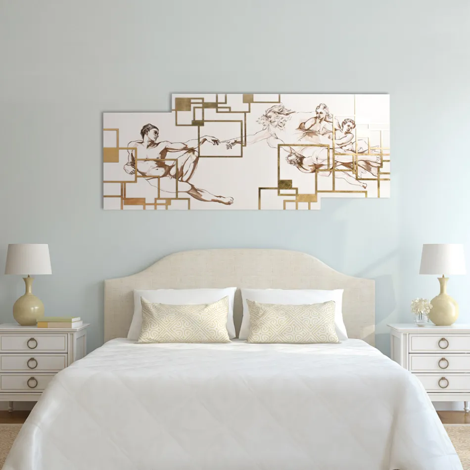 Imagem feita com laser que retrata a criação Made in Italy - Pirucchio Viadurini