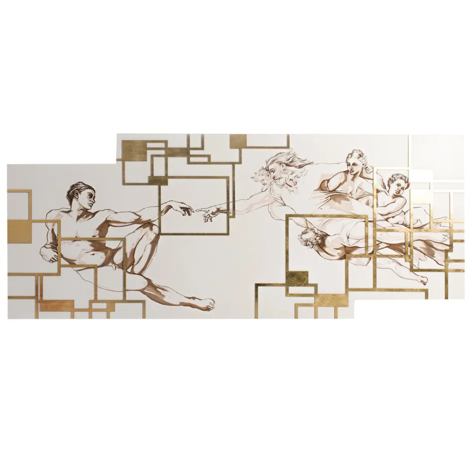 Imagem feita com laser que retrata a criação Made in Italy - Pirucchio Viadurini