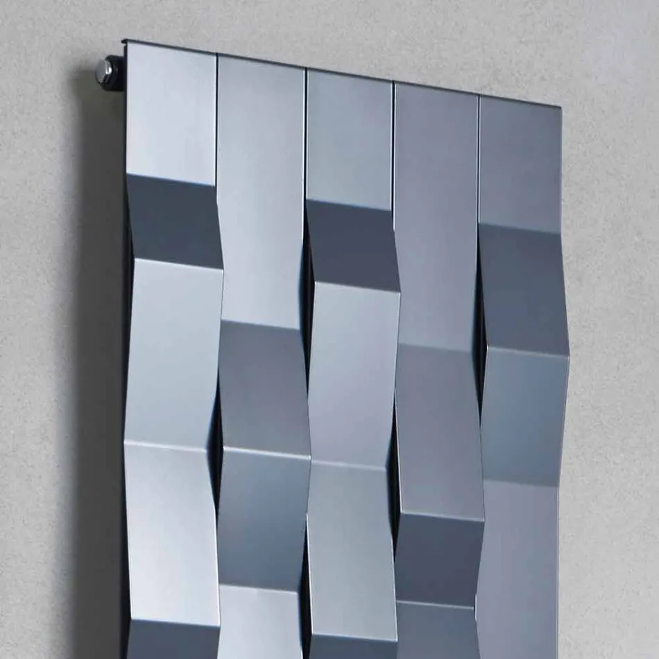 Radiador elétrico de parede de aço com design moderno de até 1400 watts - pedra Viadurini