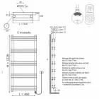 Radiador elétrico moderno com design de parede vertical de até 700 watts - prateleira Viadurini