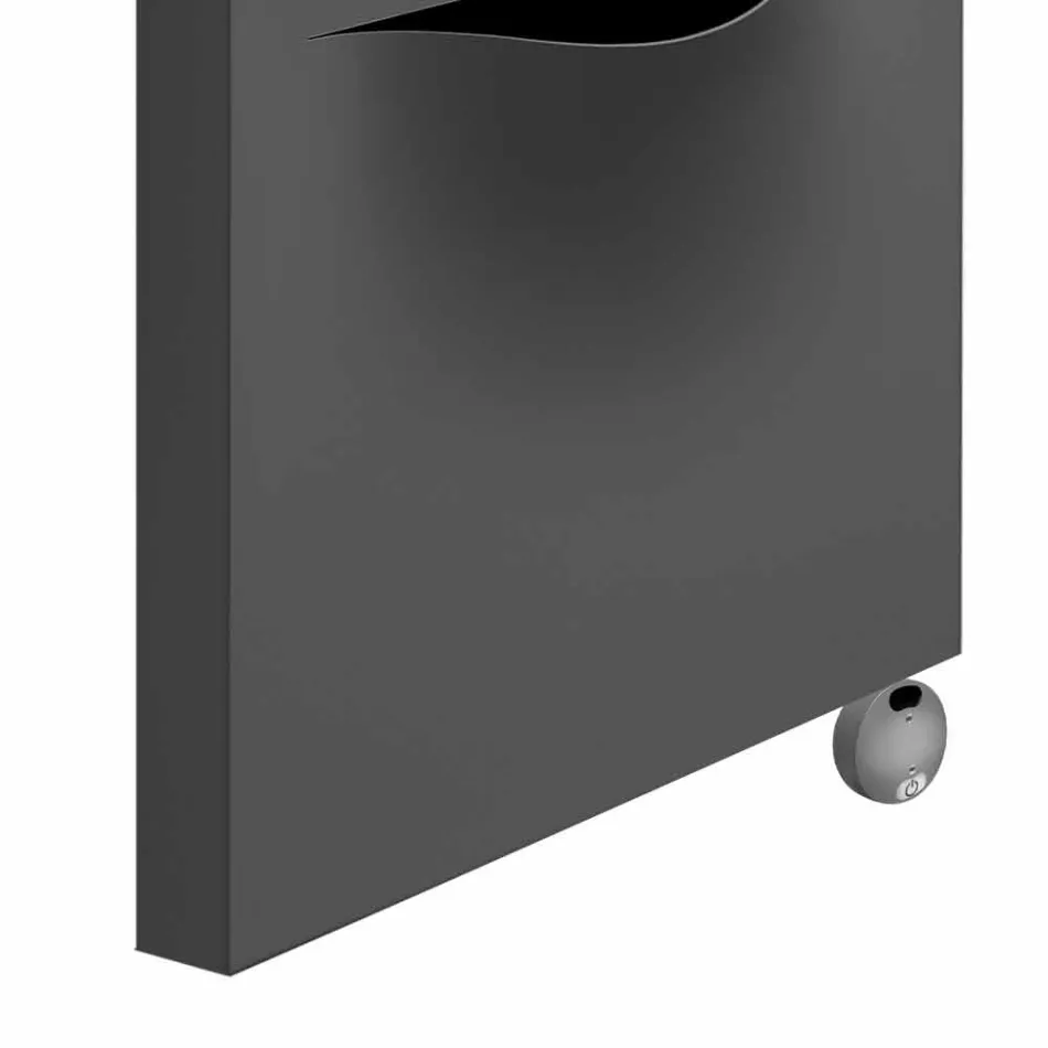 Radiador elétrico vertical em design moderno de aço até 1000 W - corte Viadurini