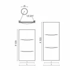 Radiador hidráulico vertical com design moderno de aço até 850 W - corte Viadurini