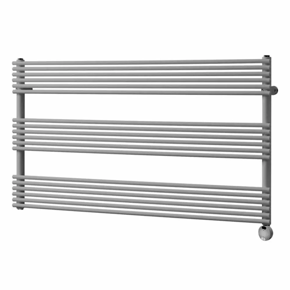 Radiador de parede de projeto elétrico horizontal em aço até 700 W - Nibbio Viadurini