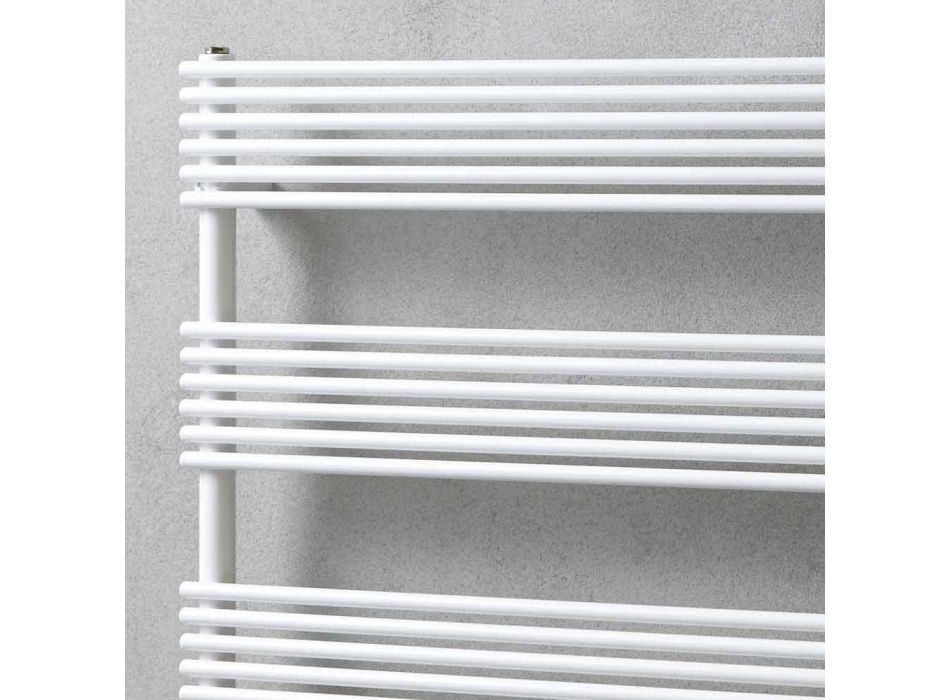 Aquecedor de toalhas com radiador horizontal em aço Design 750 W - Nibbio Viadurini