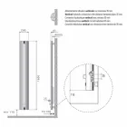 Projeto do radiador Radiador de parede de alumínio hidráulico 250 Watt - Stilus Viadurini