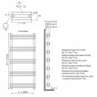 Radiador de parede vertical de design moderno de até 530 watts - prateleira Viadurini