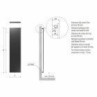 Radiador de projeto vertical em aço cinza ardósia até 626 W - gelo Viadurini