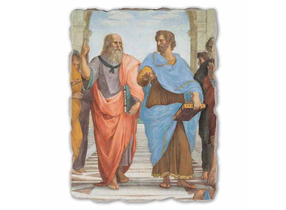 Raffaello Sanzio "Escola de Atenas" parte. Platão e Artistotele Viadurini