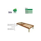 Base de Cama de Casal Totalmente em Madeira de Faia Bio Energy 160x190cm - Energia Viadurini