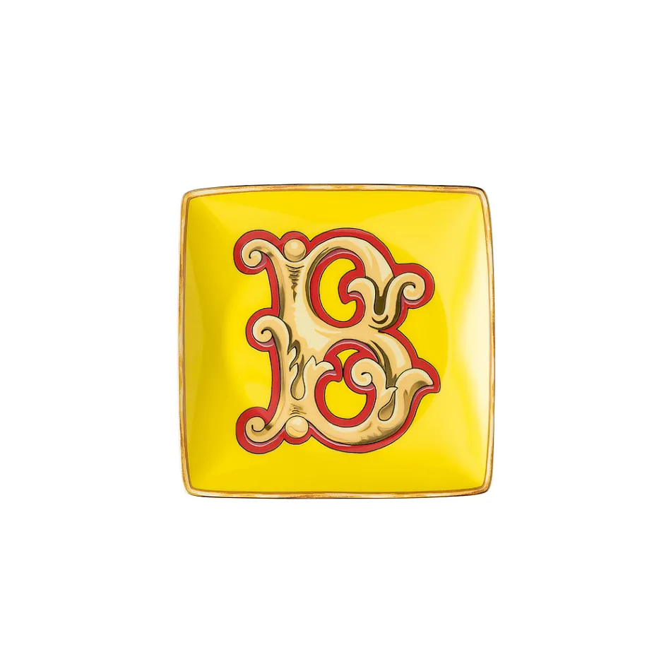 Rosenthal Versace Alphabet 6 Tigelas de Porcelana Quadradas e Planas - Alphabet Viadurini