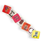 Rosenthal Versace Alphabet 6 Tigelas de Porcelana Quadradas e Planas - Alphabet Viadurini