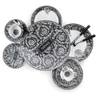 Rosenthal Versace Barocco 4 Pratos de Jantar Diâmetro 17 cm em Porcelana - Barocco Viadurini