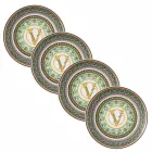 Rosenthal Versace Barocco Mosaic 4 Pratos de Jantar Diâmetro 17 cm - Mosaic Viadurini