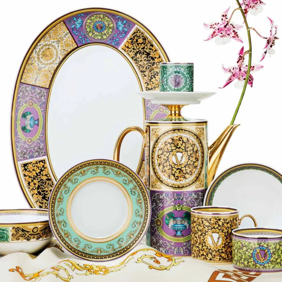 Rosenthal Versace Barocco Mosaic Placeholder Plate Diâmetro 33 cm - Mosaic Viadurini