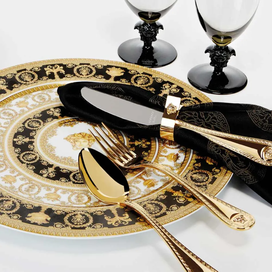 Rosenthal Versace I Love Baroque 4 Pratos de Jantar Diâmetro 18 cm - Barroco Viadurini