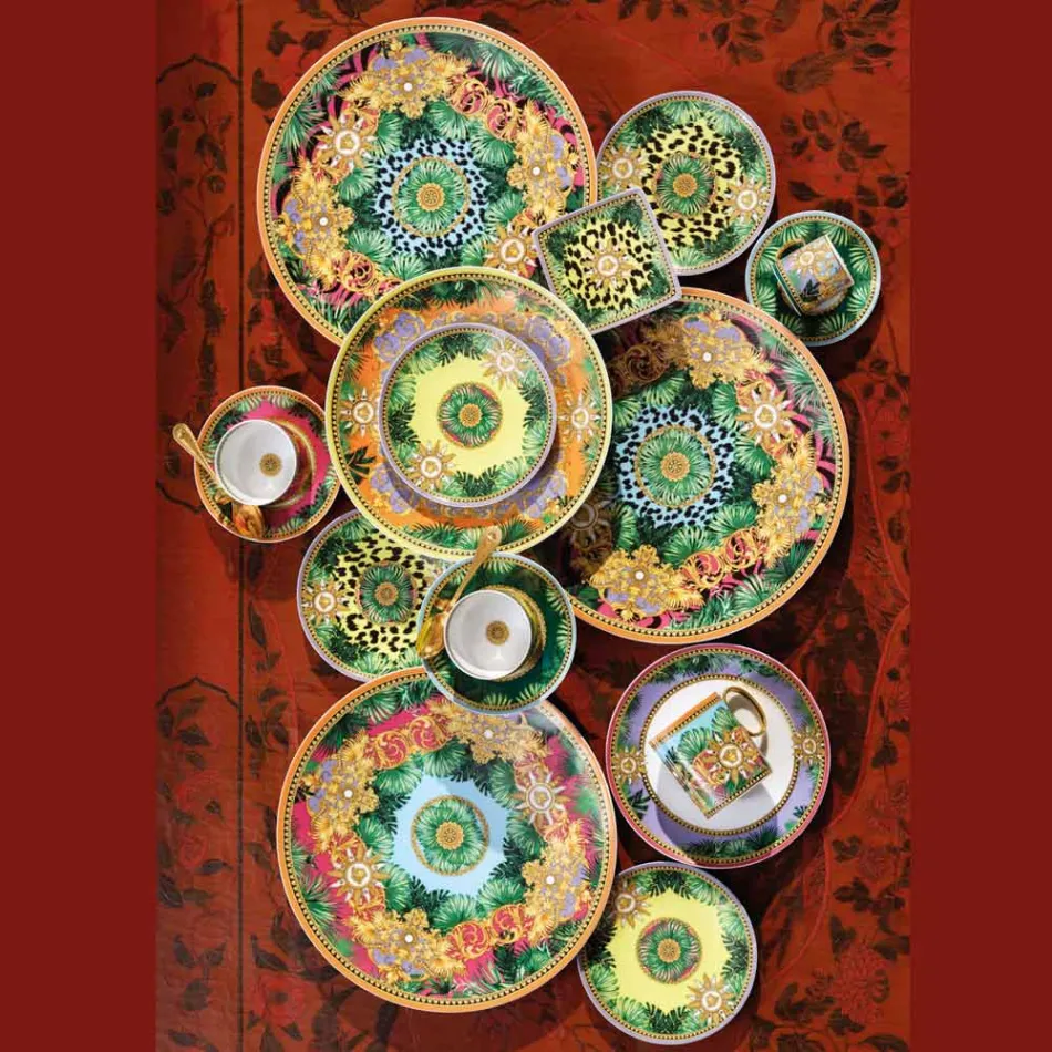 Rosenthal Versace Jungle Animalier 4 Pratos de Jantar Diâmetro 17 cm - Animalier Viadurini