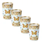 Rosenthal Versace Le Jardin 4 Copos sem alça com elementos naturais - Medusa Viadurini