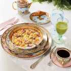 Rosenthal Versace Le Jardin 4 Pratos de Jantar Diâmetro 17 cm em Porcelana - Jardin Viadurini