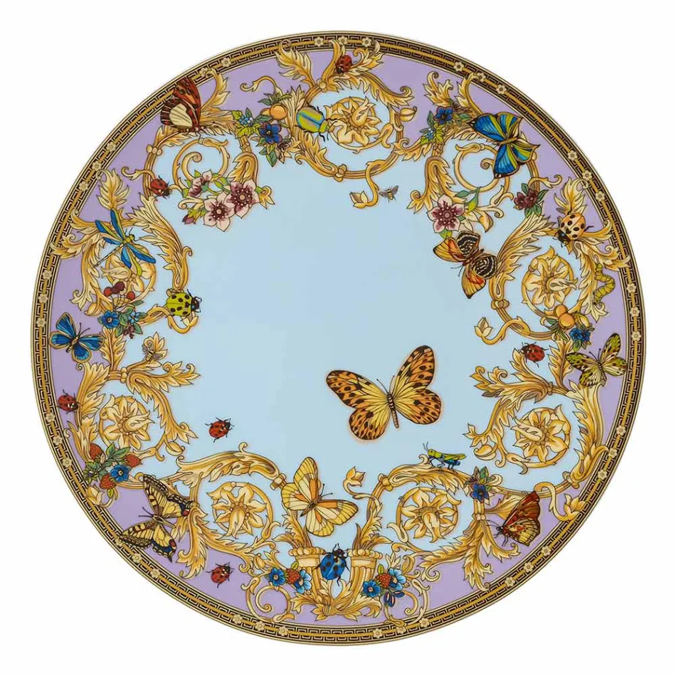 Rosenthal Versace Le Jardin Placa de cartão com diâmetro de 33 cm em porcelana - Jardin Viadurini