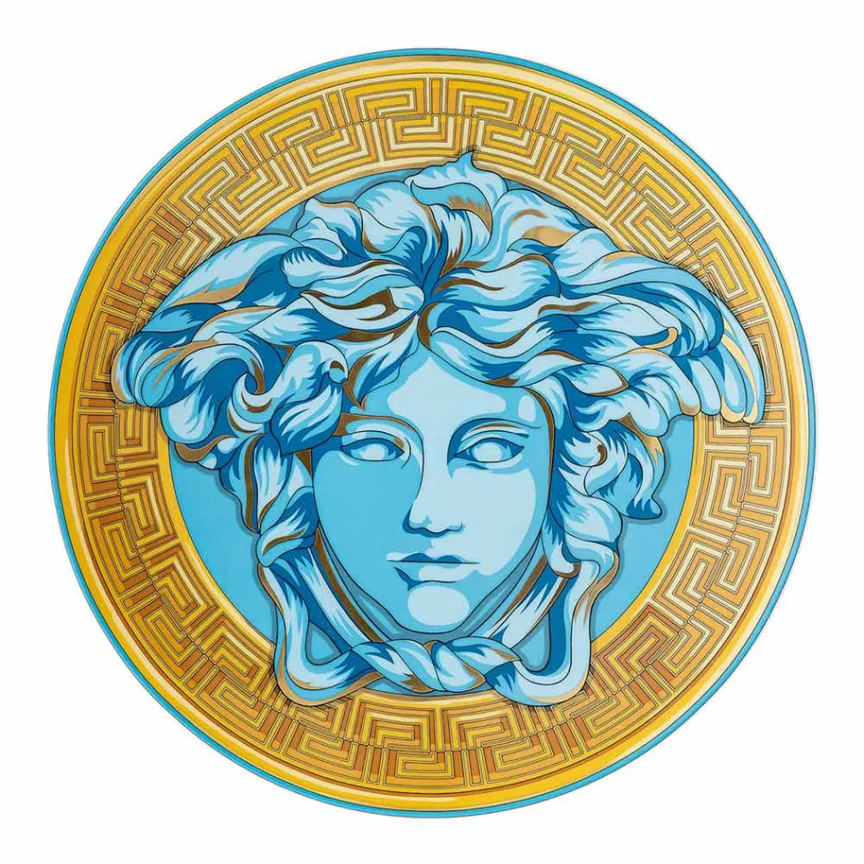 Rosenthal Versace Medusa Amplified Place Card Plate Diâmetro 33 cm - Medusaamplifield Viadurini