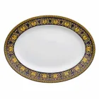 Rosenthal Versace Medusa Azul Oval 40cm prato de porcelana design Viadurini