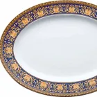 Placa de design Rosenthal Versace Medusa azul Oval porcelana Viadurini
