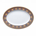 Rosenthal Versace Medusa Azul design moderno placa de porcelana oval
