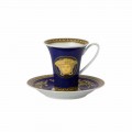 Rosenthal Versace Medusa Azul moderna porcelana alta xícara de café