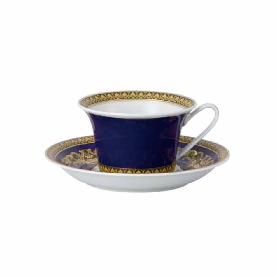 Rosenthal Versace Medusa Blue Teacup de design moderno porcelana Viadurini